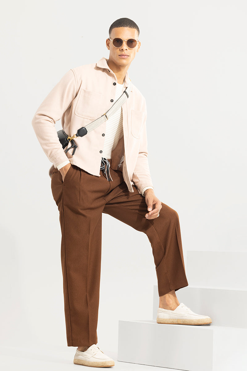Buy Men's Brown Trousers Online at Bewakoof
