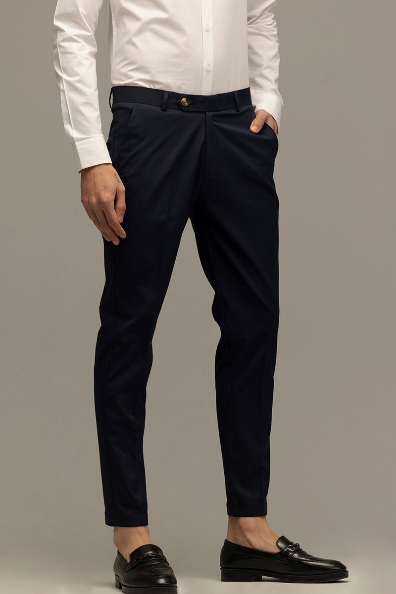 OpulentOasis Navy Trousers