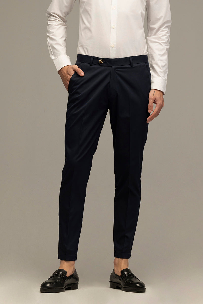 OpulentOasis Navy Trousers