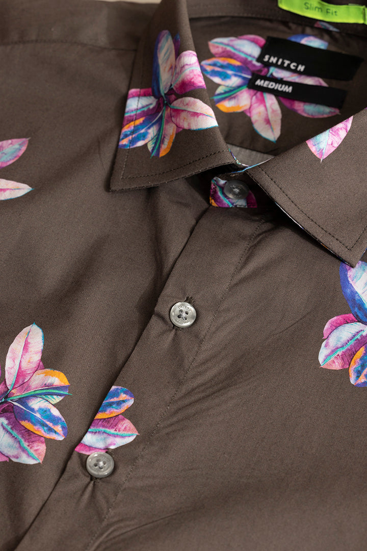 Oriental Lilly Brown Shirt