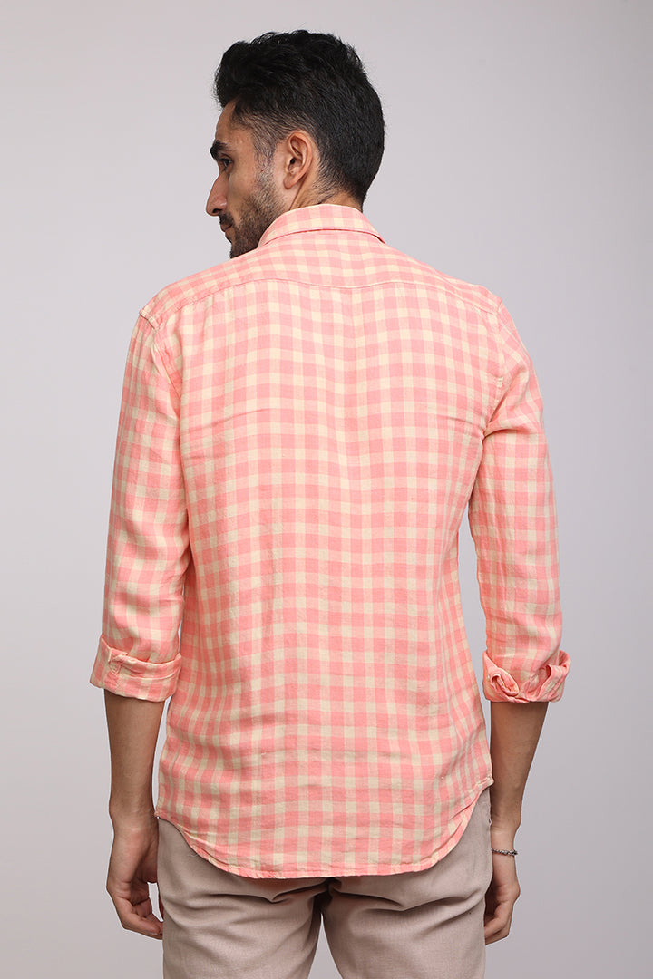 Splendid Flamingo Pink  Linen Shirt