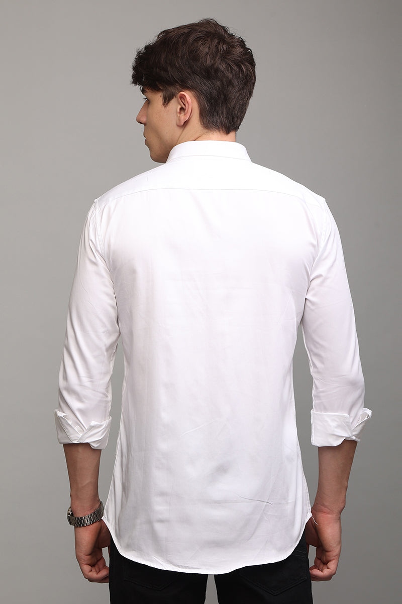 Droid Print White Shirt