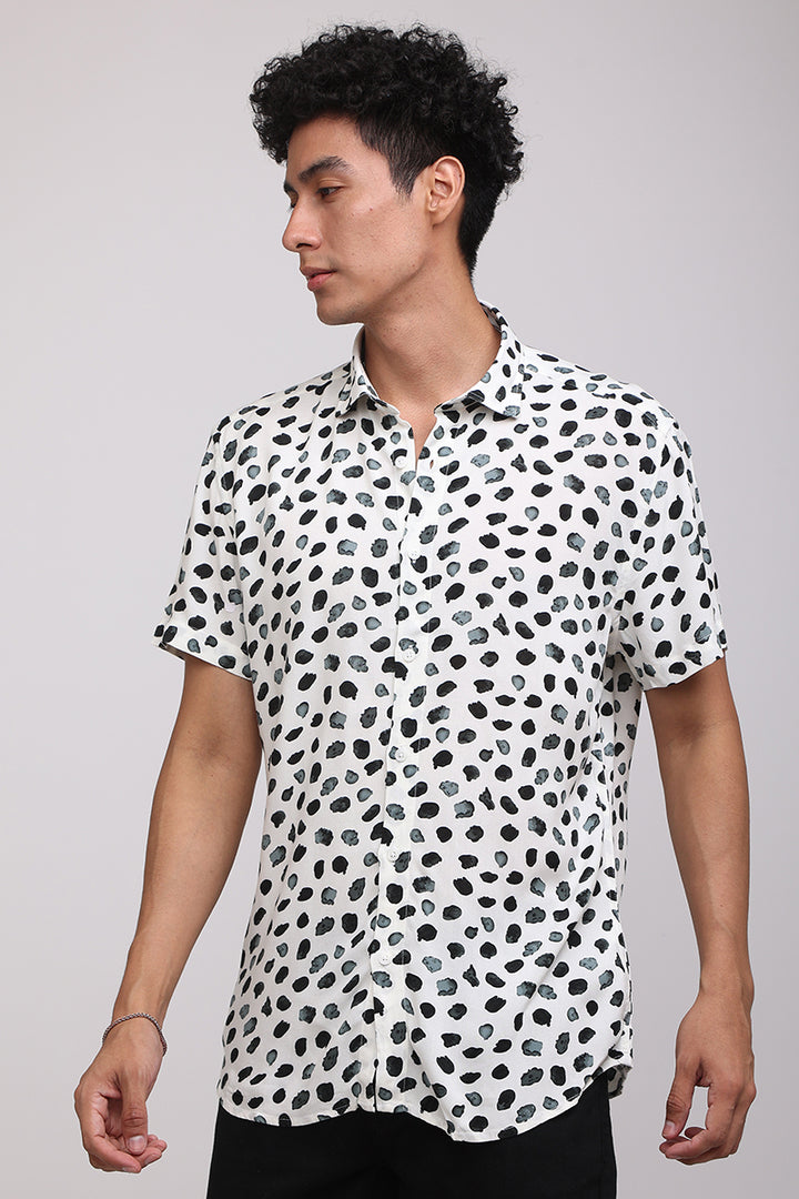 Leopard Print White Shirt