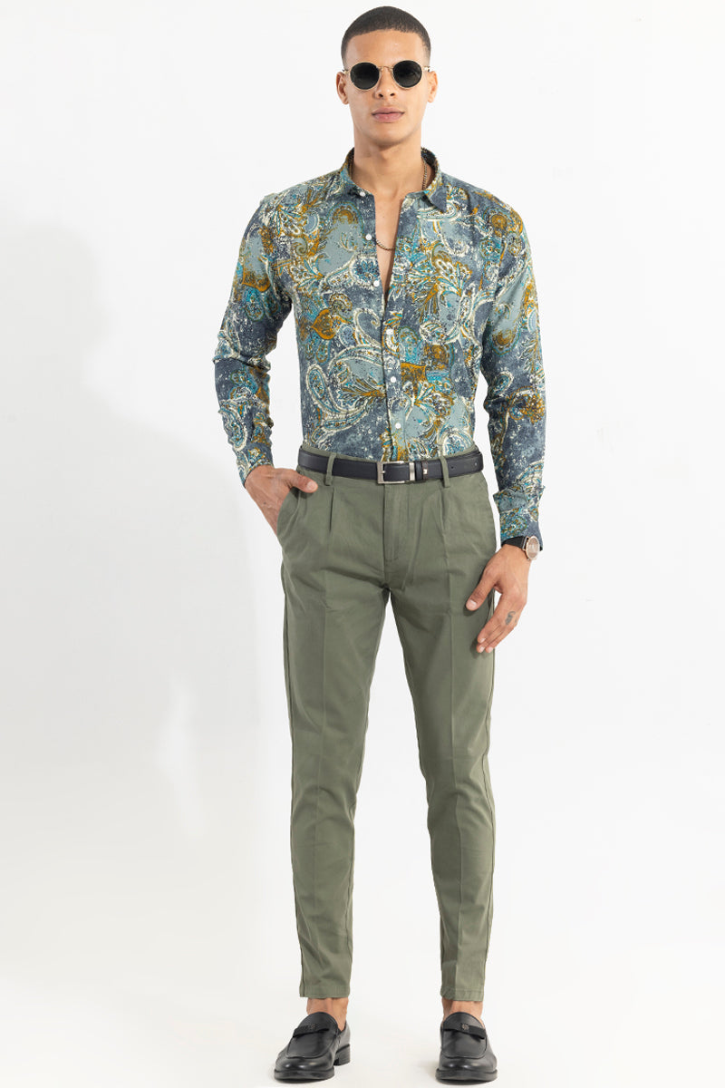 Buy Men's Dazzle Green Shirt Online | SNITCH