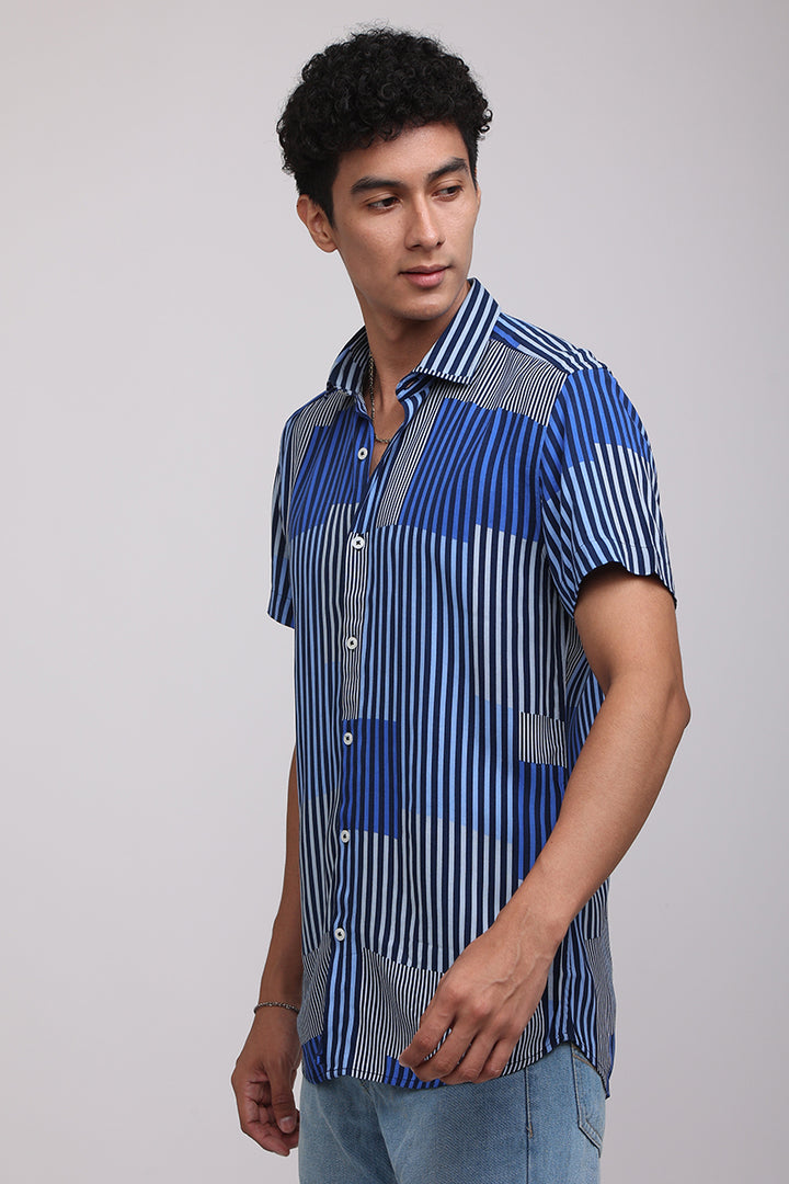 Undefined Stripe Blue Shirt