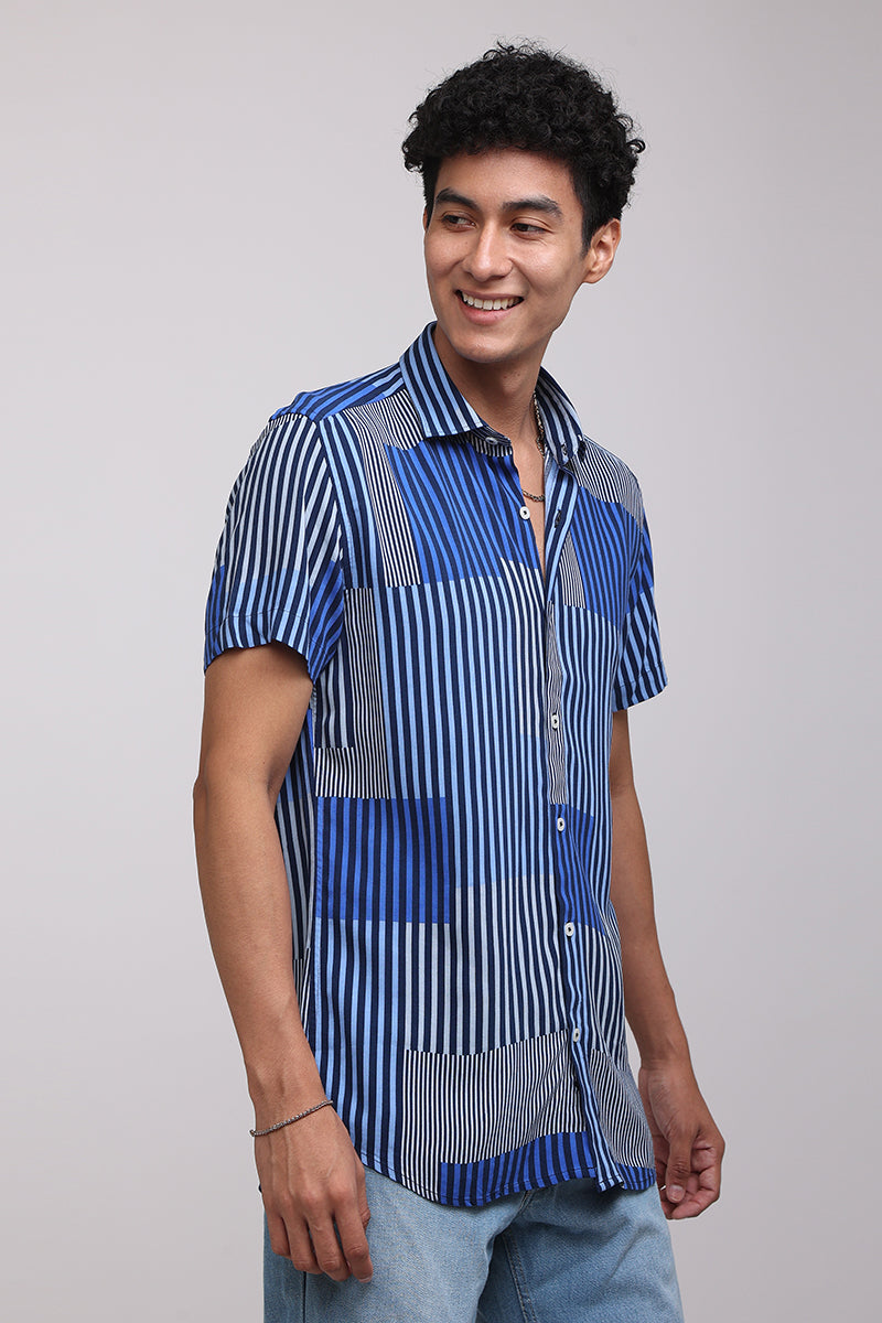 Undefined Stripe Blue Shirt
