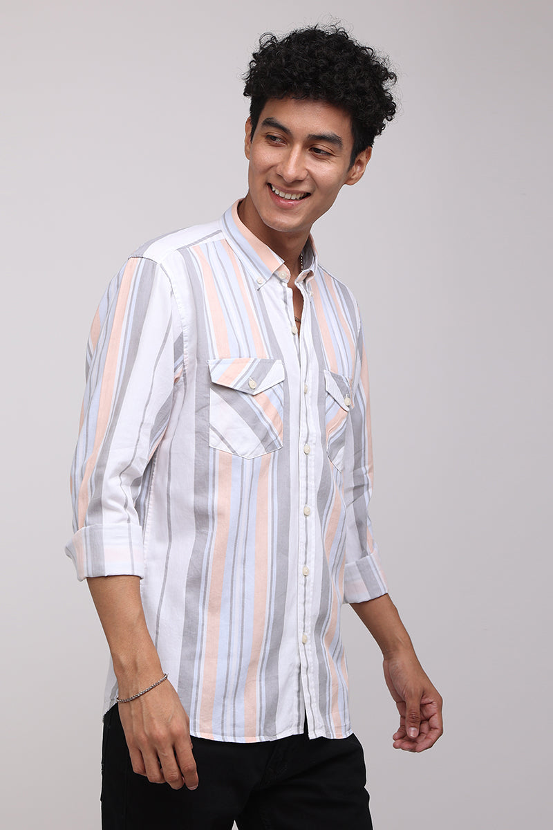 Radiant Stripe Blue Shirt