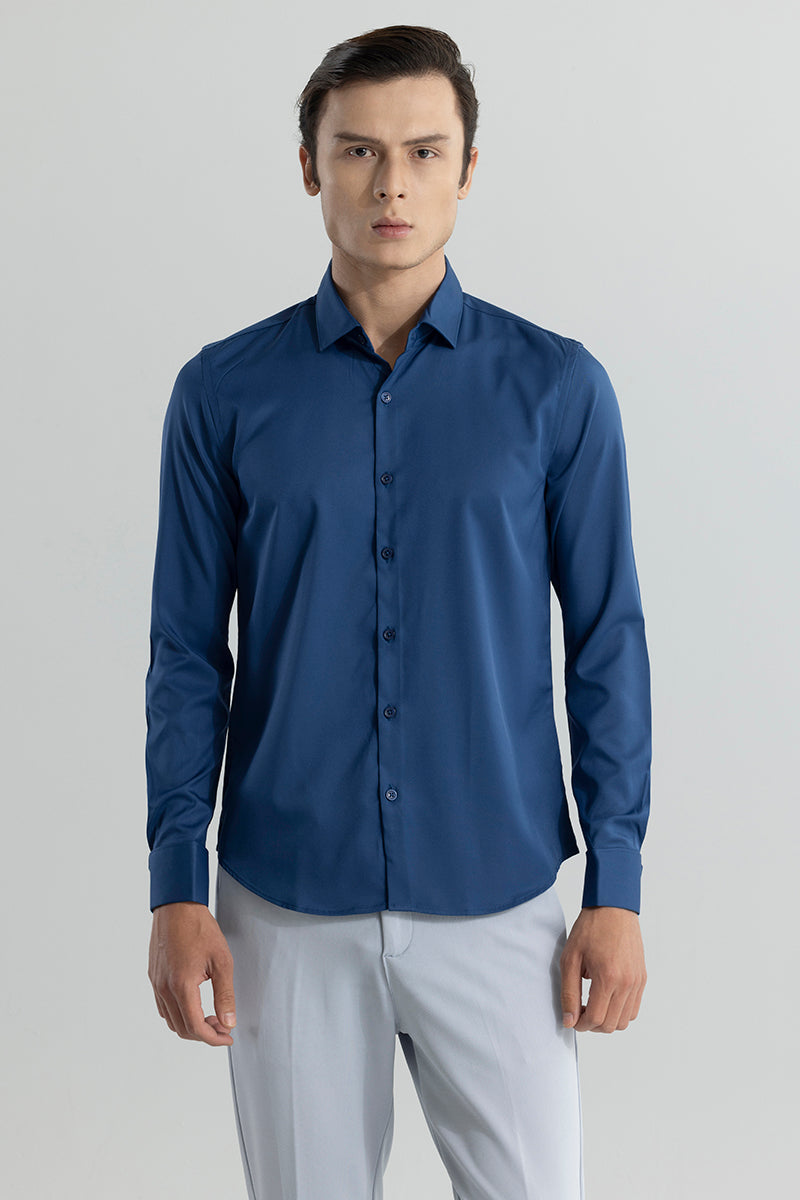 Double Cuff Blue Shirt