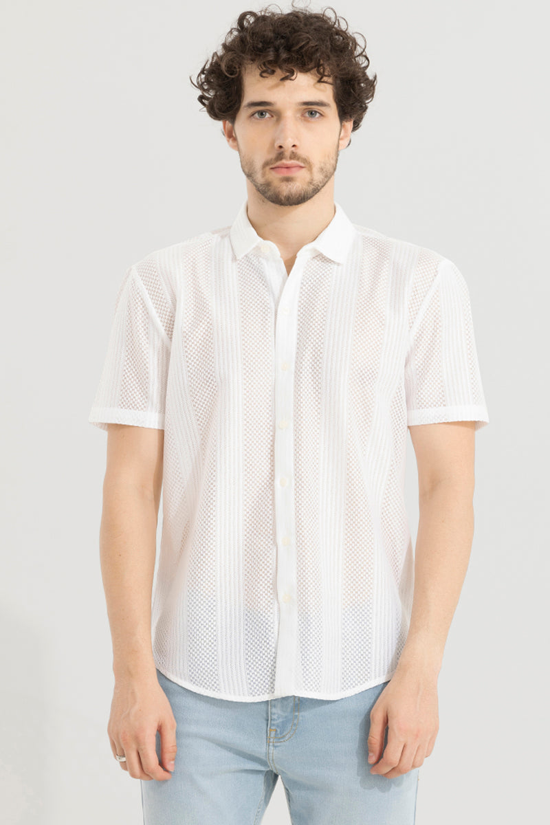 Buy Men's Hawaiian Hakoba Combination White Shirt Online | SNITCH
