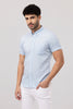 Zircon Blue Linen Shirt