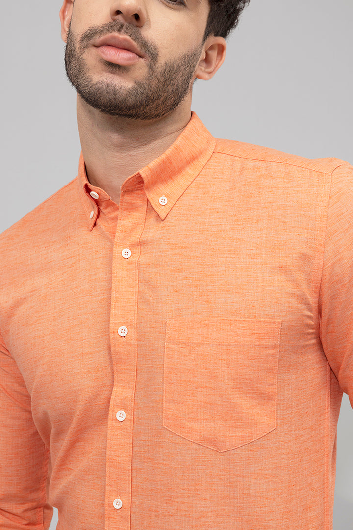 Sprauncy Orange Linen Shirt