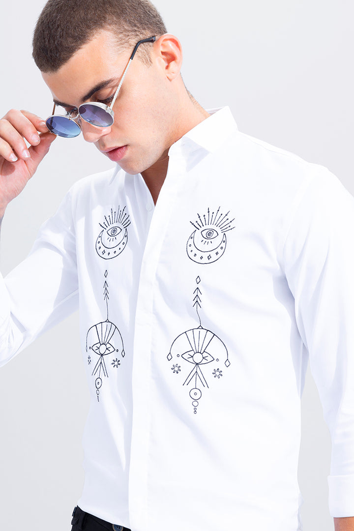 Luna White Embroidery Shirt