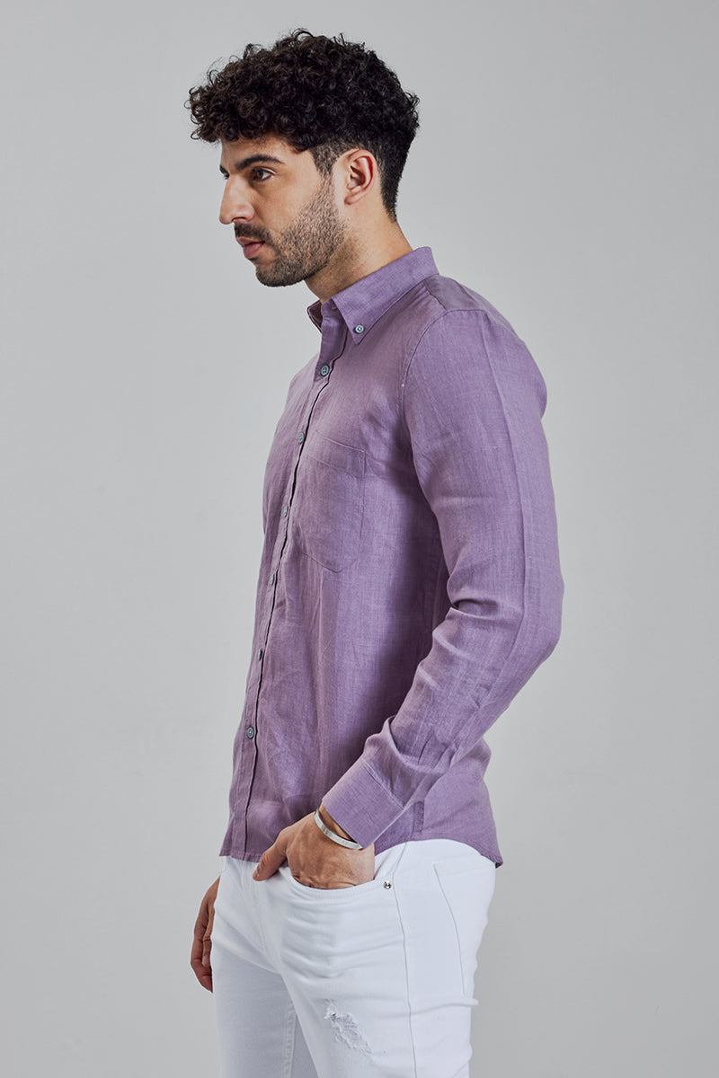 Mould Linen Purple Shirt