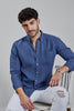 Mould Linen Indigo Blue Shirt