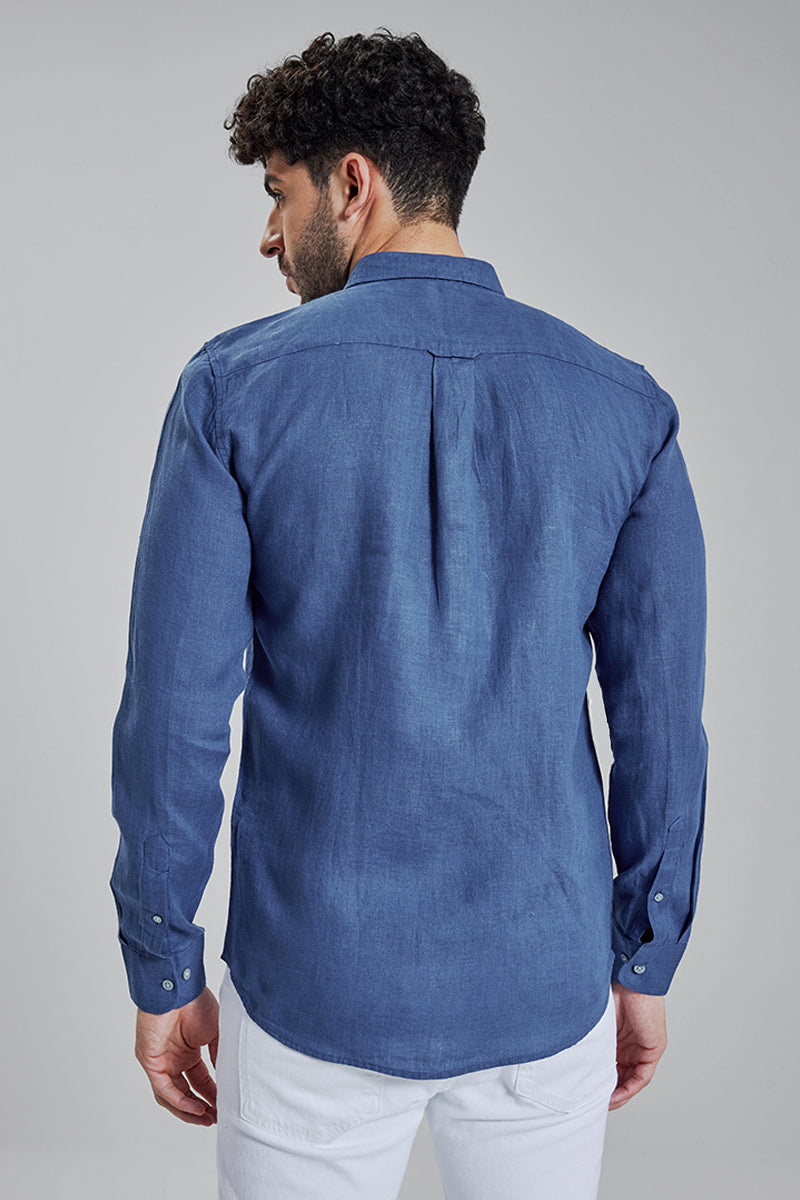 Mould Linen Indigo Blue Shirt