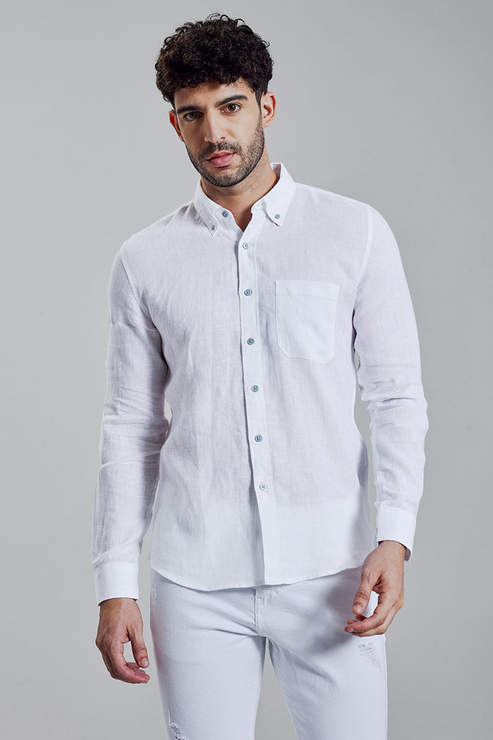 Mould Linen White Shirt