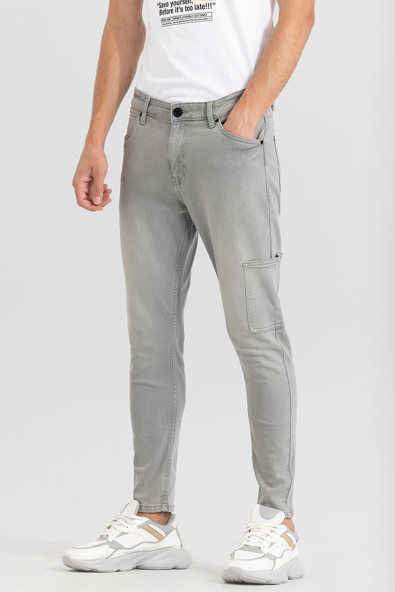 Avik Stone Grey Skinny Jeans