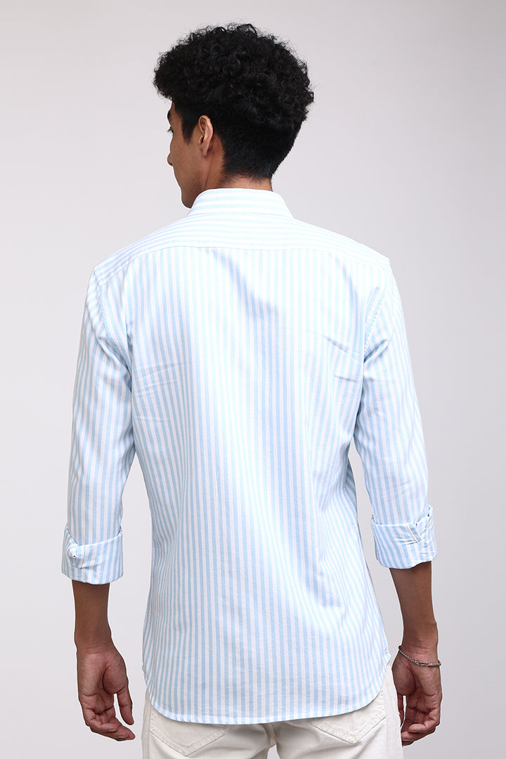 Basic Stripe Sky Blue Shirt