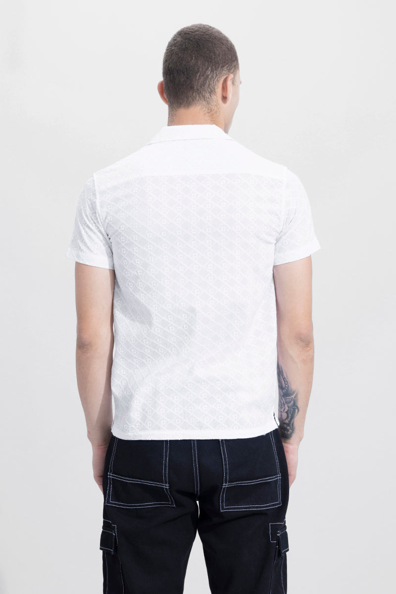 Monochrome White Embroidery Shirt
