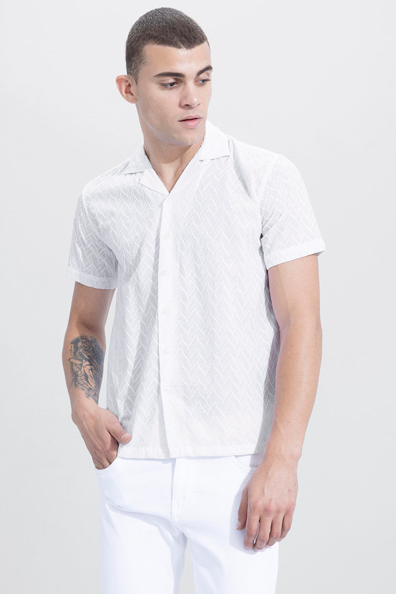 Waver White Embroidery Shirt