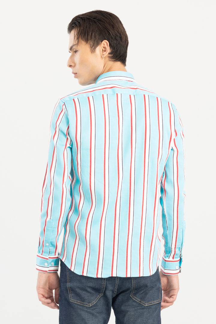 Vivid Stripe Blue Shirt