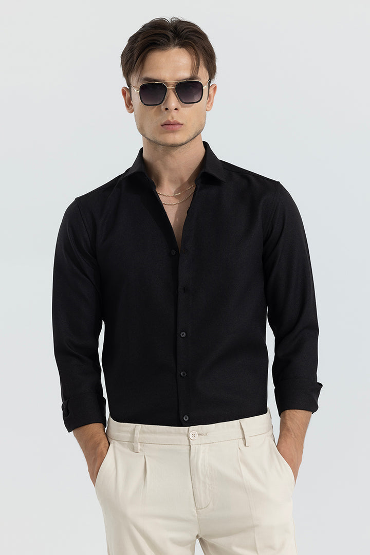 Buy Men's Crapepoly Black Shirt Online | SNITCH