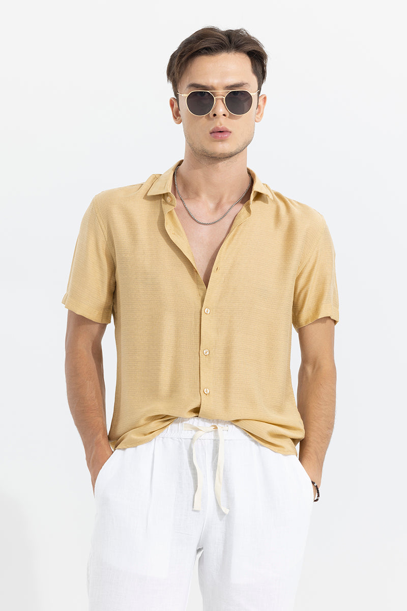 Buy Men s Textured Line Beige Shirt Online SNITCH buy-men-s-textured-line-beige-shirt-online-snitch