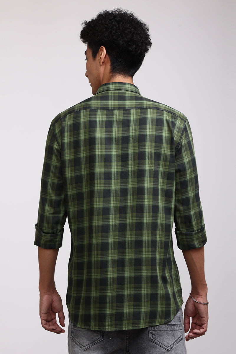Quirky Checks Forest Green Shirt