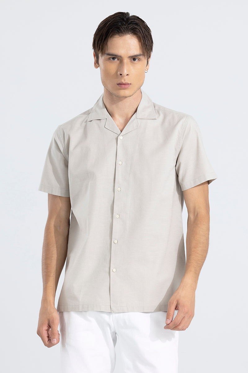 Cambric Linen Grey Shirt