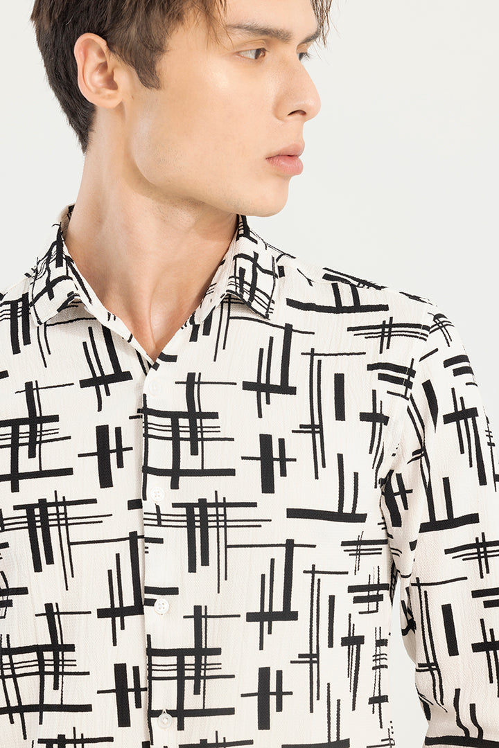 Graphic Lines Off-White Shirt