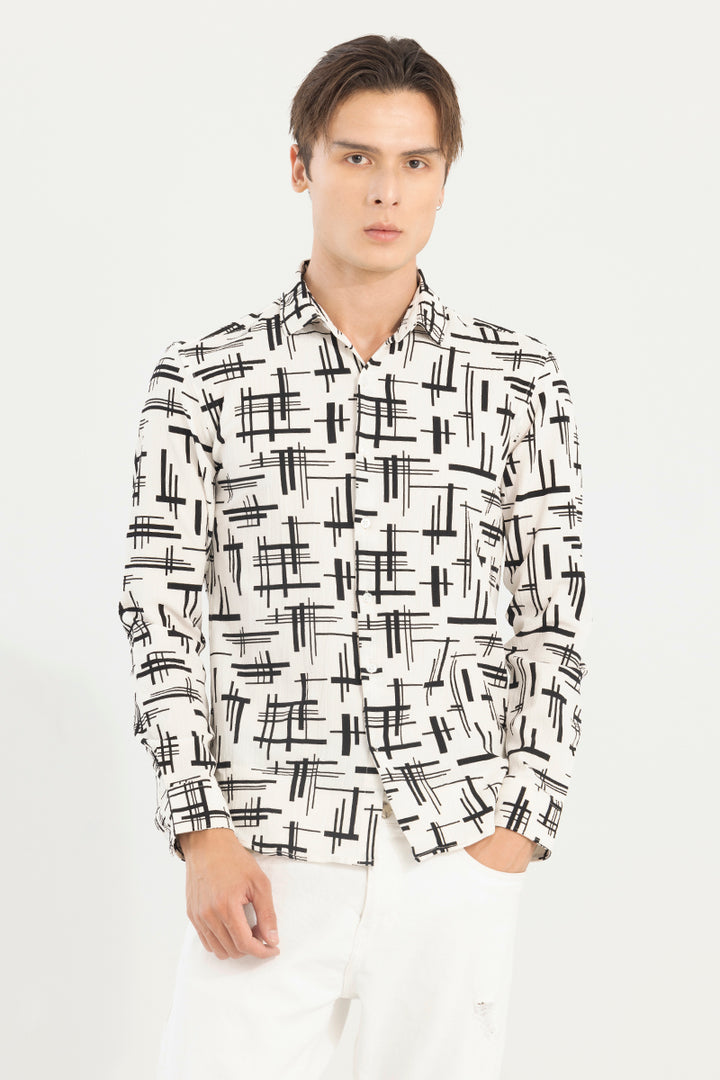 Graphic Lines Off-White Shirt
