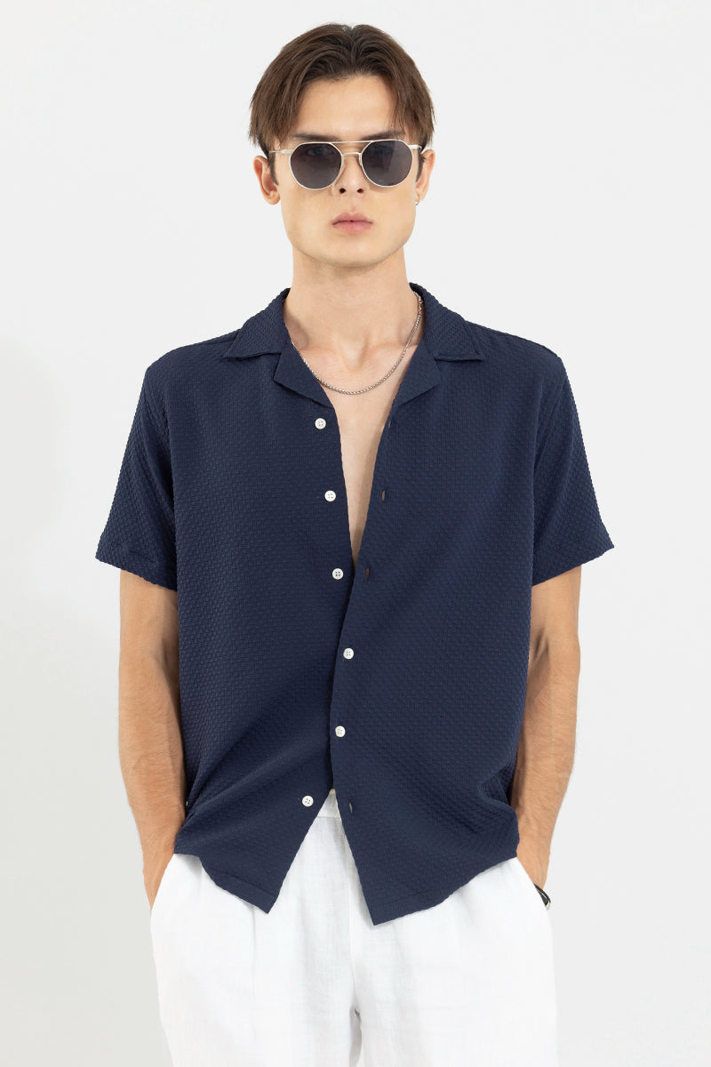 Buy Men's Breezy Bluffs Navy Shirt Online | SNITCH