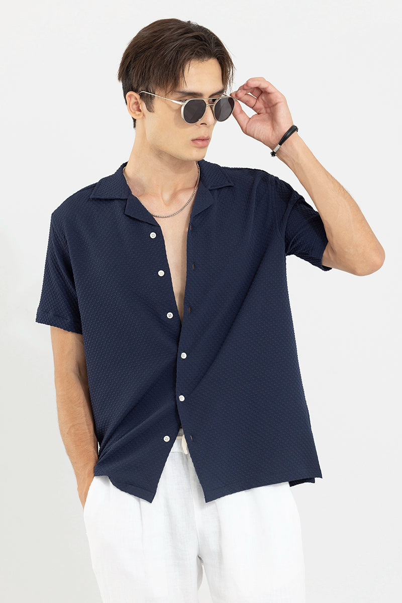 Buy Men's Breezy Bluffs Navy Shirt Online | SNITCH