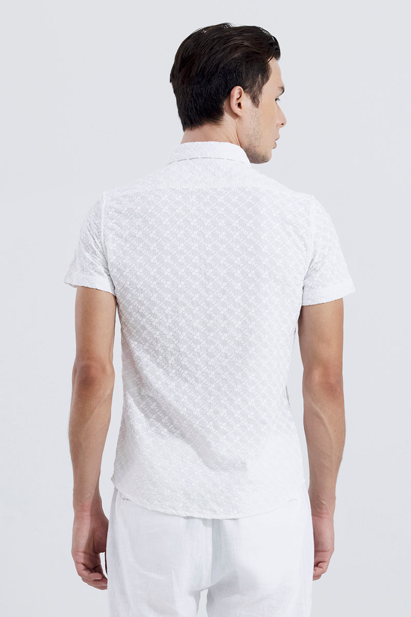 Two Spot White Embroidery Shirt