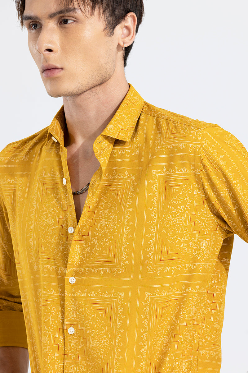 yellow paisley shirt