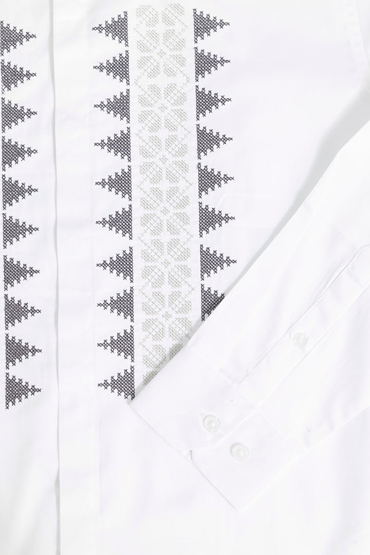 Verpine Embroidery White Shirt
