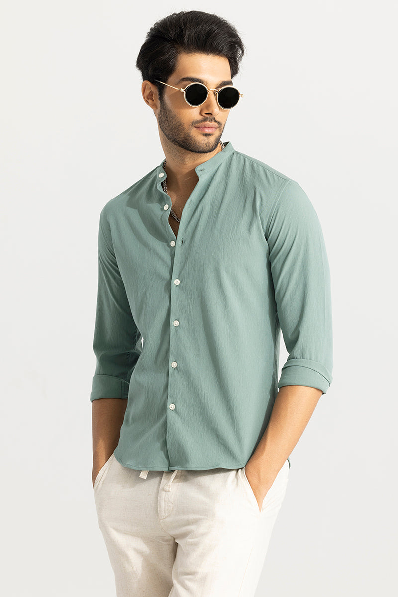 Buy Men's Evander Green Shirt Online | SNITCH