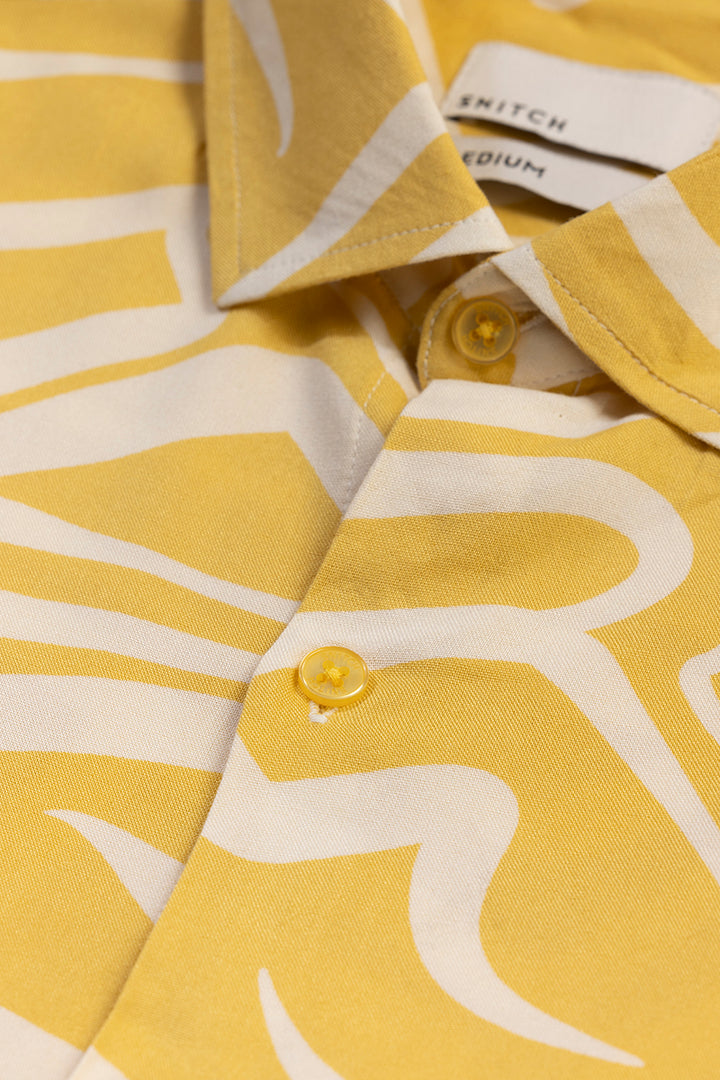 Maze Line Yellow Shirt