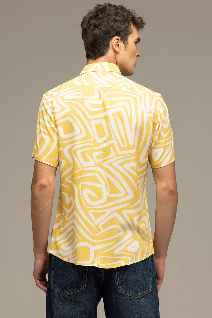 Maze Line Yellow Shirt