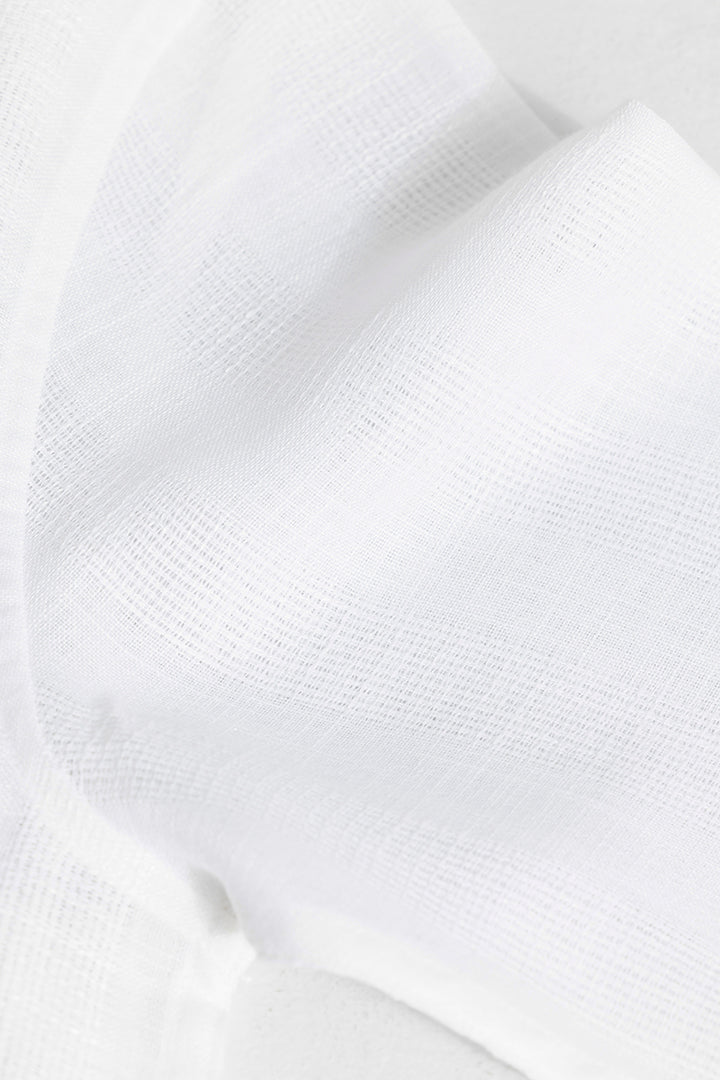 Sheer Tranquility White Oversized Shirt