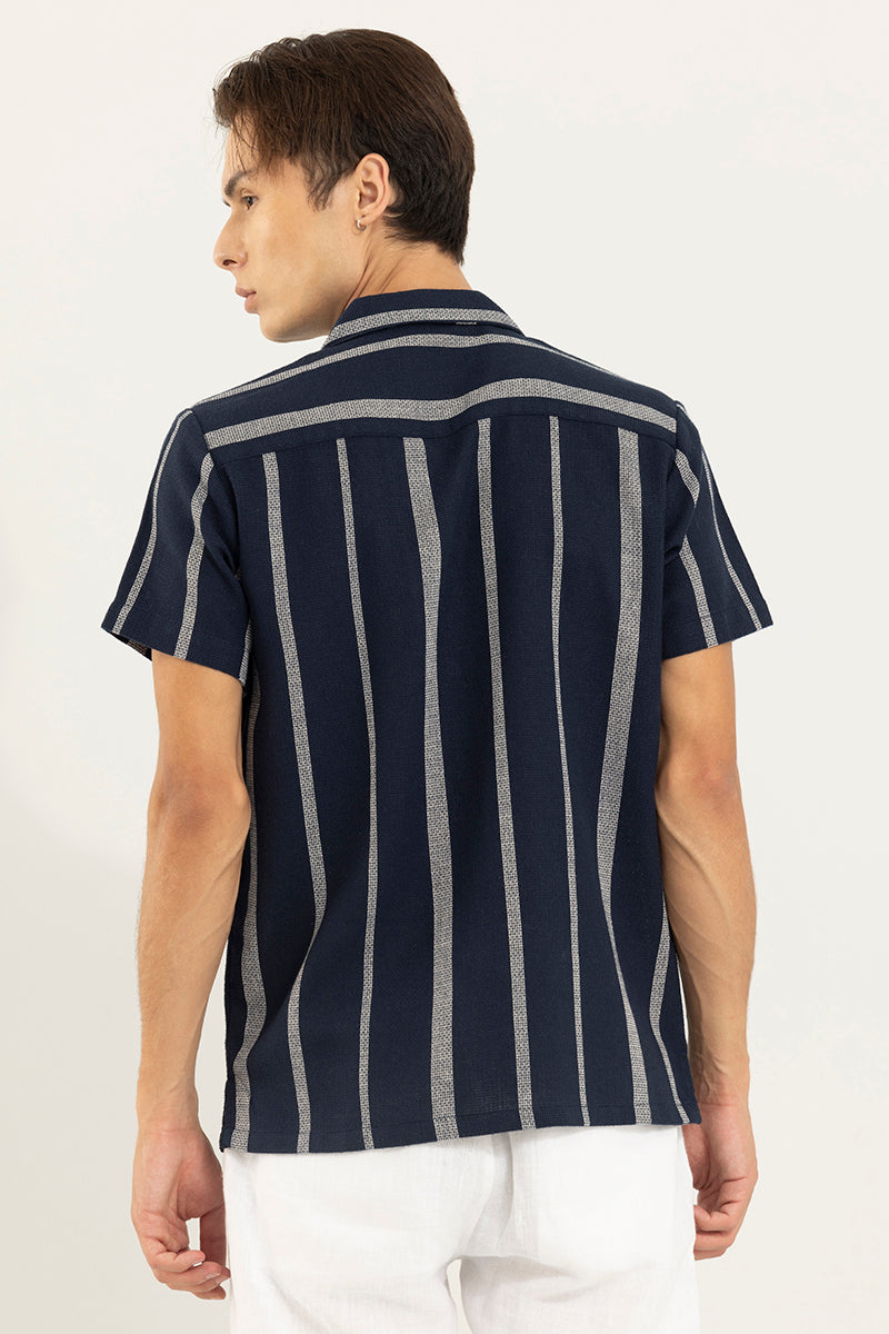 Astral Weave Stripe Navy Shirt