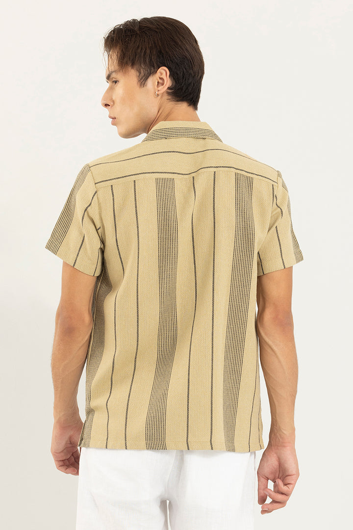 Astral Weave Stripe Beige Shirt