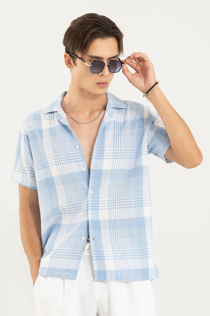 Astral Weave Check Blue Shirt