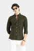Trig Dark Green Linen Shirt