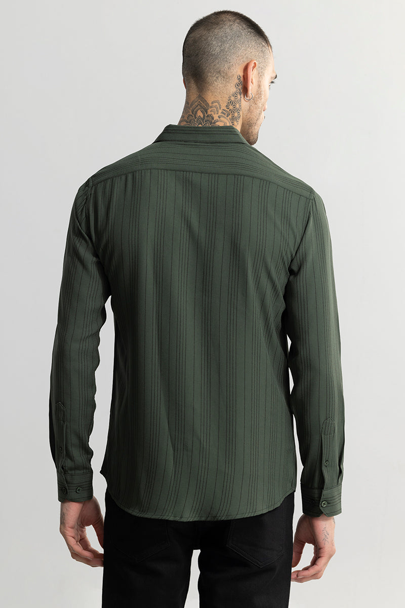 Quartet Green Stripe Shirt