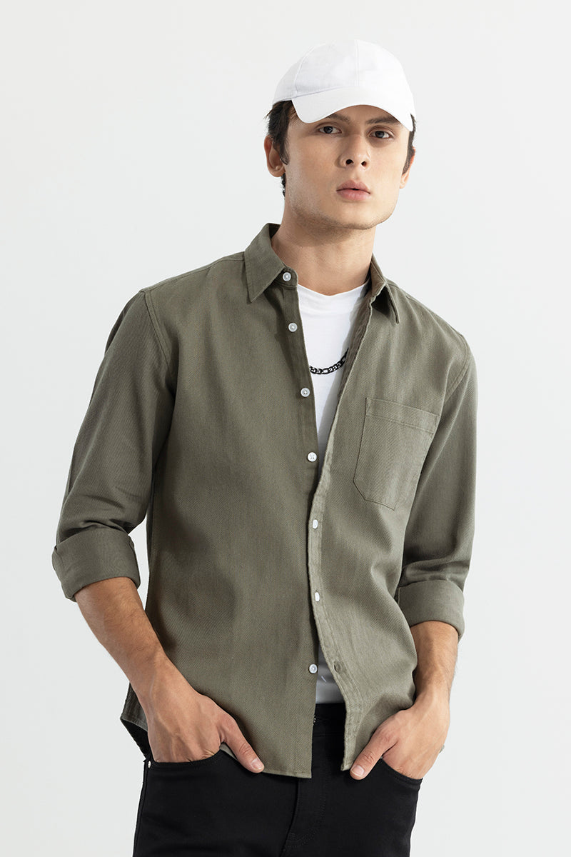 Buy Men's Axton Hunter Green Shirt Online | SNITCH