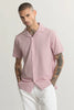 Shrink Textured Pink Shirt