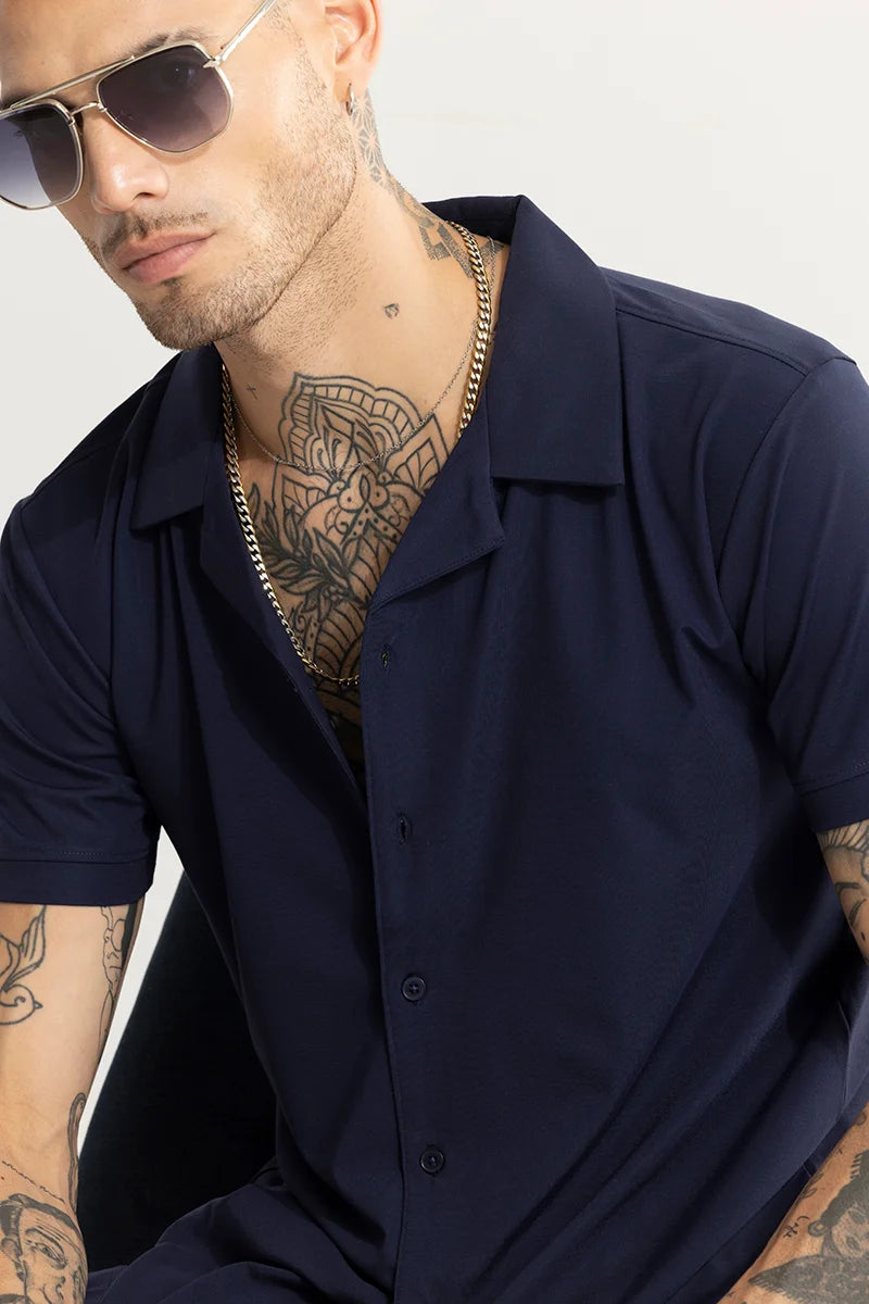 Buy Men's Jenzen Navy Shirt Online | SNITCH