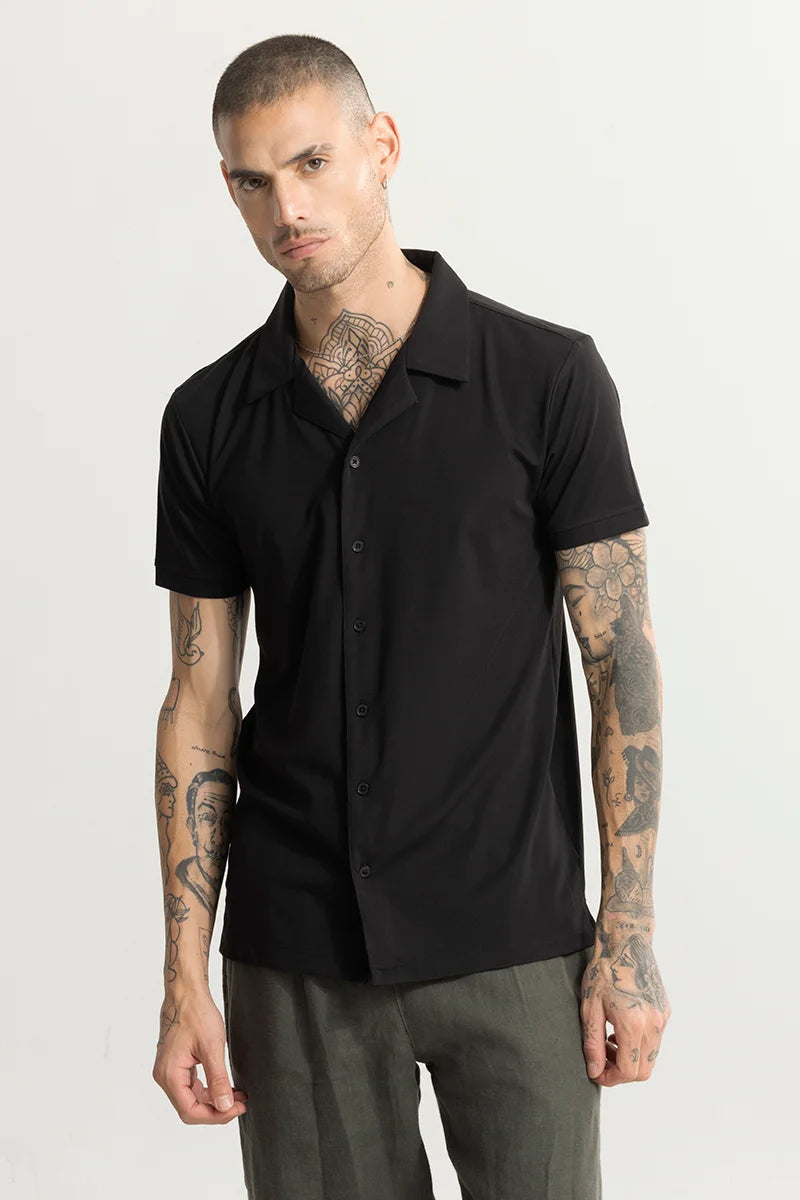 Buy Men's Jenzen Black Shirt Online | SNITCH