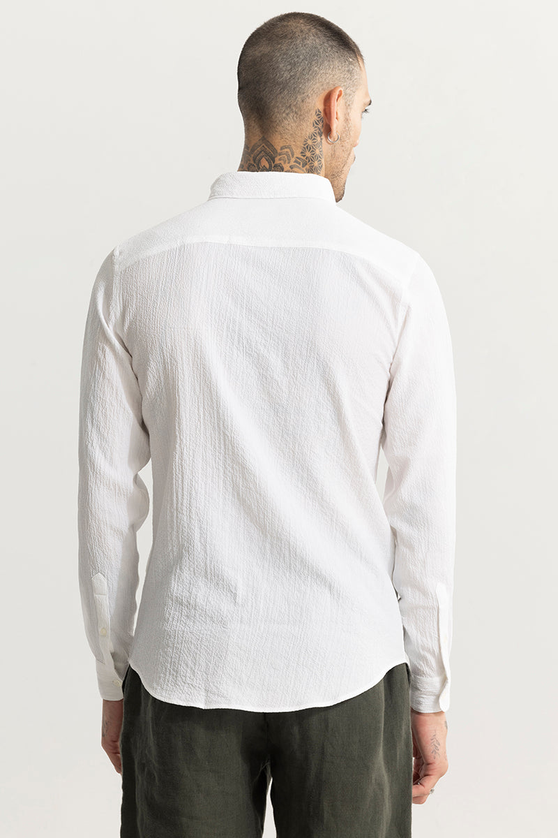 Buy Men's Rufflecrush White Shirt Online | SNITCH